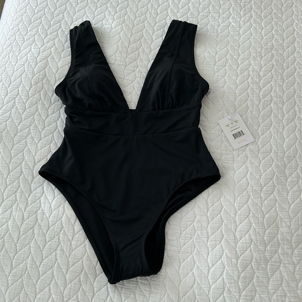 Andie XS Black Cheeky Mykonos one piece swimsuit